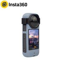 เคสป้องกันซิลิโคน Insta360 X3พร้อมเชือกป้องกันการสูญเสียสายรัดข้อมือเพื่อความปลอดภัยปรับได้หมวกพนักงานรักษาความปลลอดภัยอุปกรณ์เสริม