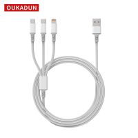 ร้อน hanoe413 - /สายเคเบิลข้อมูล Usb Type C สายชาร์จ3 In 1เหมาะสำหรับ Android Iphone Type C Huawei Xiaomi iPhone สายชาร์จโทรศัพท์มือถือ