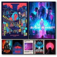 ใบมีด Runner 2049โปสเตอร์ความงามนีออนถนนภาพยนตร์ผ้าใบพิมพ์ตกแต่งบ้านผนังศิลปะภาพจิตรกรรมฝาผนังประดับห้อง0810