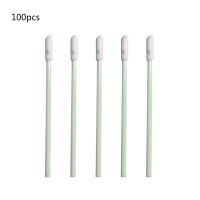 【CC】 100Pcs/Pack Small Round Foam Cleaning Swab Dust Sponge Sticks for Inkjet Print Printhead Optical Gun