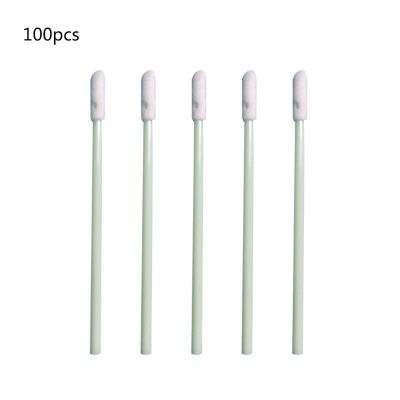 【YF】 100Pcs/Pack Small Round Head Foam Tip Cleaning Swab Dust Free Sponge Sticks for Inkjet Print Printhead Camera Optical Lens Gun