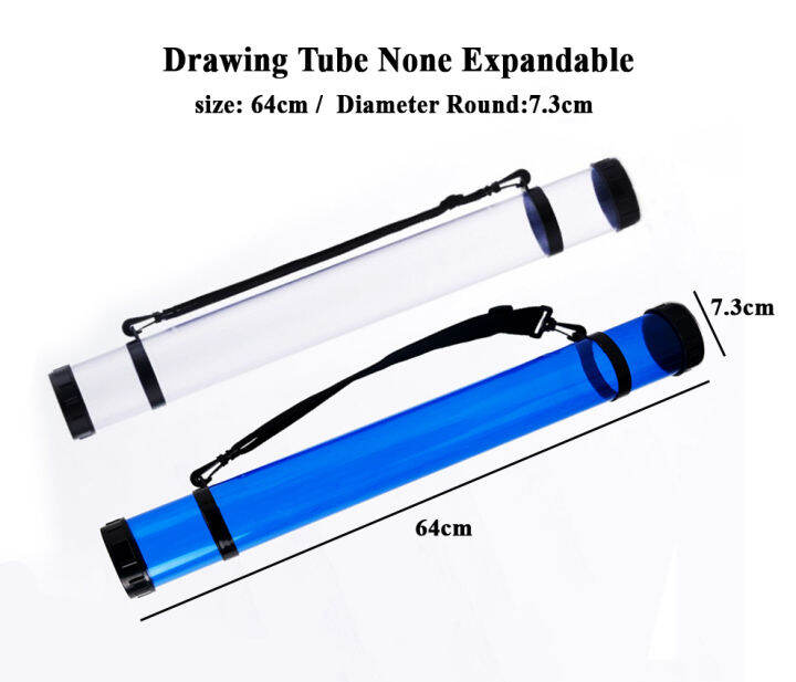 Transparent Drawing Tube telescopic Tube Plastic Painting Tube Size