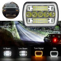 7X6 "5X7" Universal รถ LED ไฟหน้า IP67กันน้ำ DRL ไฟเลี้ยว High Low Beam รถสำหรับ Jeep Wrangler GMC Ford