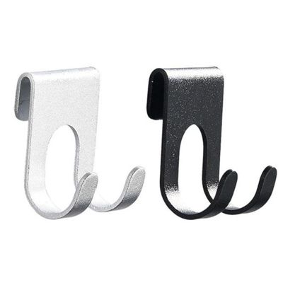 【YF】 Aluminum Multi-Purpose Hooks Bathroom Shower Glass Door Towel Coat Hanger Hook Free Hole Razor Shaver Rack Plug Organizer