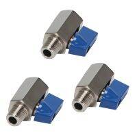 3X Ball Valve 1/2 Inch 304 Stainless Steel Mini Ball Valve Female and Male NPT Great for Shower Head Flow Control Valve