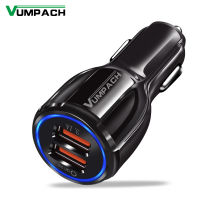 Vumpach รถ Quick Charge QC 3.0เครื่องชาร์จศัพท์มือถือ2พอร์ต USB Fast Car Charger สำหรับ Samsung Xiaomi แท็บเล็ต Car Charger