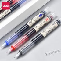 【Ready Stock】 ۞✎ C13 Deli Roller Pen 0.5 mm 0.38 mm Gel Pen Black Blue Red Ink Pen Big Capacity Smooth Writing Quick Dry Office School Supplies Gel Ink Pen
