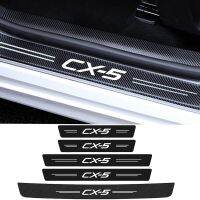 【เอ】สติ๊กเกอร์ปกป้องธรณีประตูรถสำหรับโลโก้ CX5 CX-5มาสด้า2021 2020 2019 2018 2016สติกเกอร์ติดกันชนท้ายรถด้านหลัง