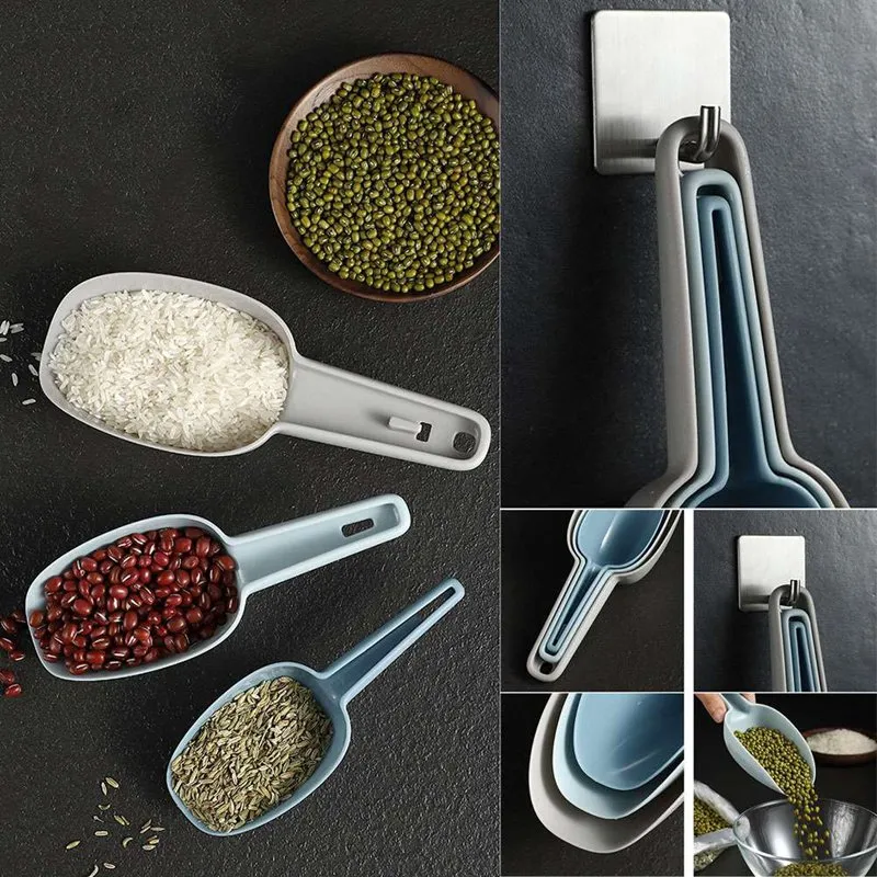 Multi-Purpose Plastic Kitchen Ice Scoops Bar Scoop for Canisters Flour  Powders Dry Foods Candy Pop Corn Coffee Beans