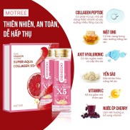 Nước Collagen Yến Sào Nhật Bản-COLLAGEN X5 SUPER AQUA Motree mẫu mới 10 gói