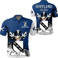 2023 NEW Style Blair Scottish Family Crest Scotland Special Polo Shirt - Golf Shirt 3d Harajuku Streetwear Sleeveless Tees Fitness Unisex，Can be customization