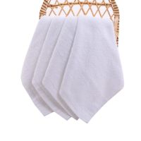 【jw】❆◎ↂ  5pcs Small square towel pure kindergarten white foot therapy Hotel napkin towels bathroom