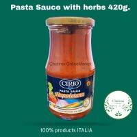 Cirio Pasta Sauce Napoletana 420g. พาสต้าซอสสำเร็จรูป ต้นตำรับอิตาลีแท้ๆ 100% ซีรีโอ ทุกขวดผลิตจากมะเขือเทศจากประเทศอิตาลี่