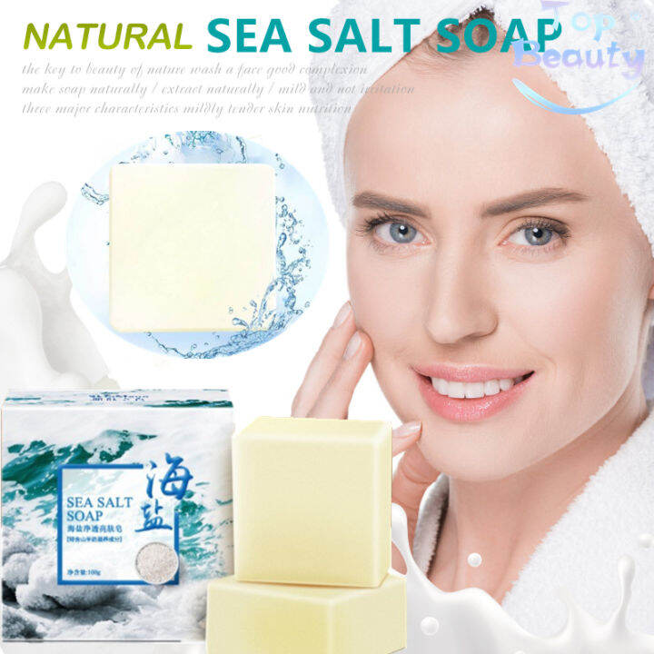 Sea Salt Soap Removal Pimple Pores Acne Treatment Cleaner Moisturizing