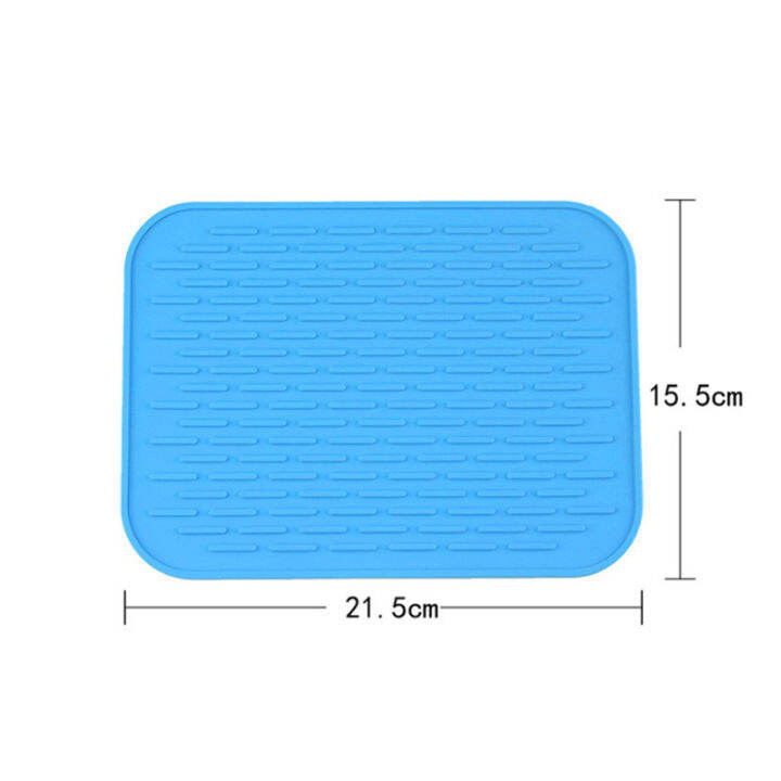 ปฏิบัติผู้ถือซิลิโคนเสื่อครัวความร้อนลื่นทนขาตั้งสามขาหม้อถาดที่หนีบผมตรงครัวเครื่องมืออาหารเย็นเสื่อ
