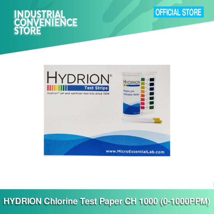 HYDRION Chlorine Test Strip 01000 ppm Lazada PH