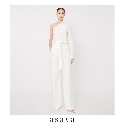 [asava ss23] Odette High-waisted Belt Pants กางเกงผู้หญิง ขายาว ทรงตรง แต่งคาดเข็มขัด กระเป๋าข้าง