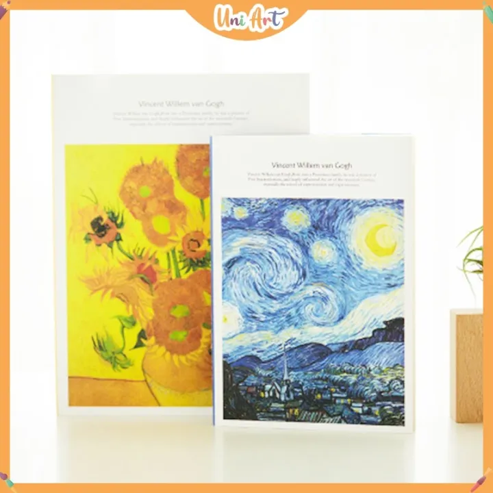 FBJx55zB Uni Art A5/B5 Van Gogh Sketchbook 120 Sheets Painting Drawing