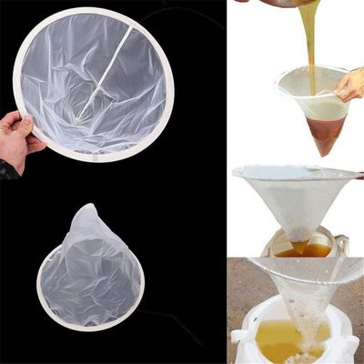 ﹊ Nylon Fiber Honey Strainer Filter Net Impurity Filtering Fabric Bee Beekeeping Tools 35cm Metal Circle Design Honey Filter