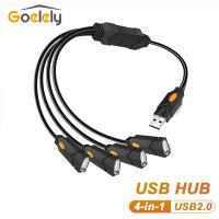 [HOT HAIXWLXKWW 589] Goelely 4 1 USB HUB ชายกับหญิง2.0พอร์ต S Plitter USB2.0อะแดปเตอร์สำหรับแล็ปท็อปแท็บเล็ตมาร์ทโฟน