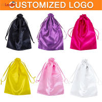 Silk Satin Hair Extensions Bags 510pcs Satin Gift Bags Hair Wigs Packaging Storage Bag Drawstring Bag Hair Bundle Satin Pouch