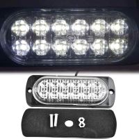 โคมไฟ12LED สีขาว DC 12V 36W อัตโนมัติเตือนความปลอดภัยในรถยนต์ไฟส่องสว่างเสมอ