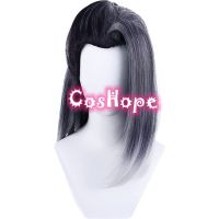 Fade Cosplay Valorant Cosplay Fade Wig Black Silver Wig Cosplay Anime Cosplay Wigs Heat Resistant Synthetic Wigs Halloween