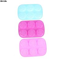 【lz】∋  3d silicone molde para chocolate rosa decoração do bolo sabão acessórios de cozinha 1pc