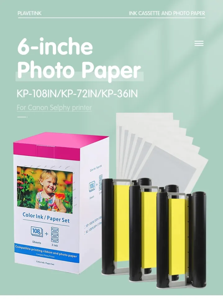 KP108IN 3 Ink Cartridges Compatible for Canon Selphy CP Photo