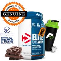 Dymatize Nutrition Elite 100% Whey Protein - 2 lbs Rich Chocolate + FREE 7LB Blender Shaker