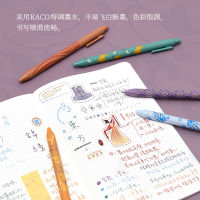 5pcsbox Xiaomi KACO Retractable Gel Pens Vintage Pen Extra Fine 0.5mm Kawaii Pen Stationery for Kids School Office Supplies