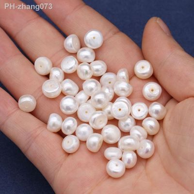 Real Natural Freshwater Pearl 7-8mm Bread Bead Half Hole Earring Pearl Beads Diy Beads for Jewelry Making Earrings Jewelry 10pcs