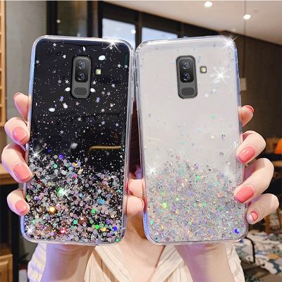 「Enjoy electronic」 Case For Samsung A8 A6 Plus 2018 Case Bling Glitter Phone Cover Samsung A52S A52 A53 A51 A71 A50 A70 A72 A12 J4 J6 Plus J8 Cover