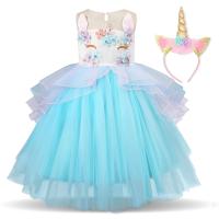 ZZOOI Halloween Costume for Girls Unicorn Child Girl Dressing Up Charm Birthday Party Princess Dress Wedding Flower Flormal Dress 3-8T