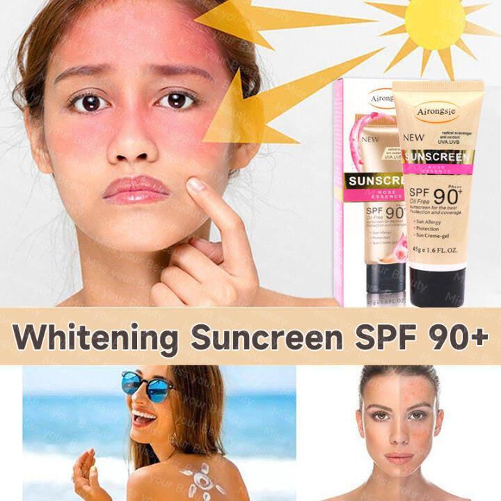 Sunscreen Whitening Sun Cream Spf 90 Facial Body Skin Protective Cream Anti Aging Oil Control