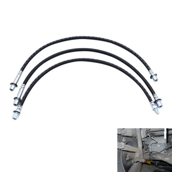 3Pcs Front Rear Extended Brake Line Hose Kit for Toyota Hilux LN106