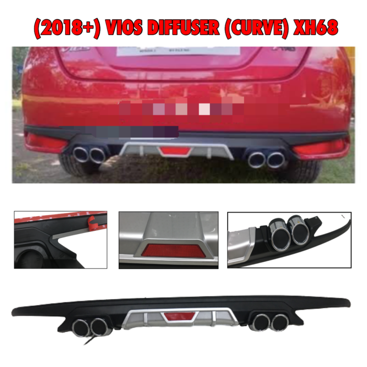 Cpo 2018 2019 2020 2021 2022 2023 Toyota Vios Curve Car Rear Bumper Diffusers Lip Spoiler Body 9949