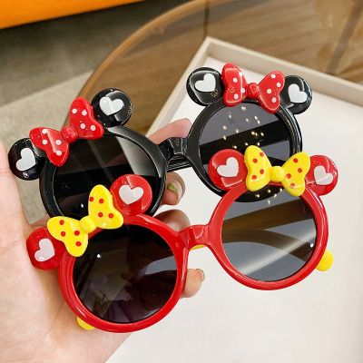 【YF】☎  2023 Children Cartoon Sunglasses Boy Outdoor Protection Baby Bow Glasses Kid UV400 Eyewear