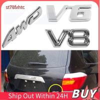 สติกเกอร์ติดรถยนต์ประตูท้ายรถฝากระโปรงท้าย3มิติ V8 V6ตรารถยนต์แต่งรถ ST78FXHTC