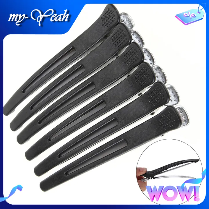 myyeah 6Pcs/set Black Holding Hair Styling Section Clip Hair Clips Duck  Mouth Professional Hairdressing Clips Hairpins Tools | Lazada Singapore