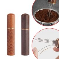 Mini Coffee Distributor Stainless Steel 5 Needles Espresso Coffee Stirrer Portable WDT Tools with Wood Handle Coffee Accessories