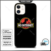 Jurassic Park No Internet Phone Case for iPhone 14 Pro Max / iPhone 13 Pro Max / iPhone 12 Pro Max / XS Max / Samsung Galaxy Note 10 Plus / S22 Ultra / S21 Plus Anti-fall Protective Case Cover