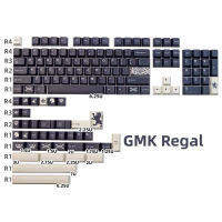 142คีย์ชุด GMK Regal ข้อความเหมือนกับ PBT ย้อม Subbed หมวกที่สำคัญเชอร์รี่รายละเอียดปุ่มกดสำหรับ Keychron 65 75 แอนน์ GH60 GK64โป๊กเกอร์