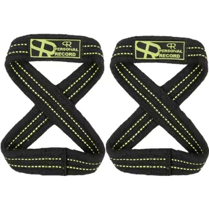 PR Figure 8 Lifting Straps For Weight Lifting, Competition Grade Wrist