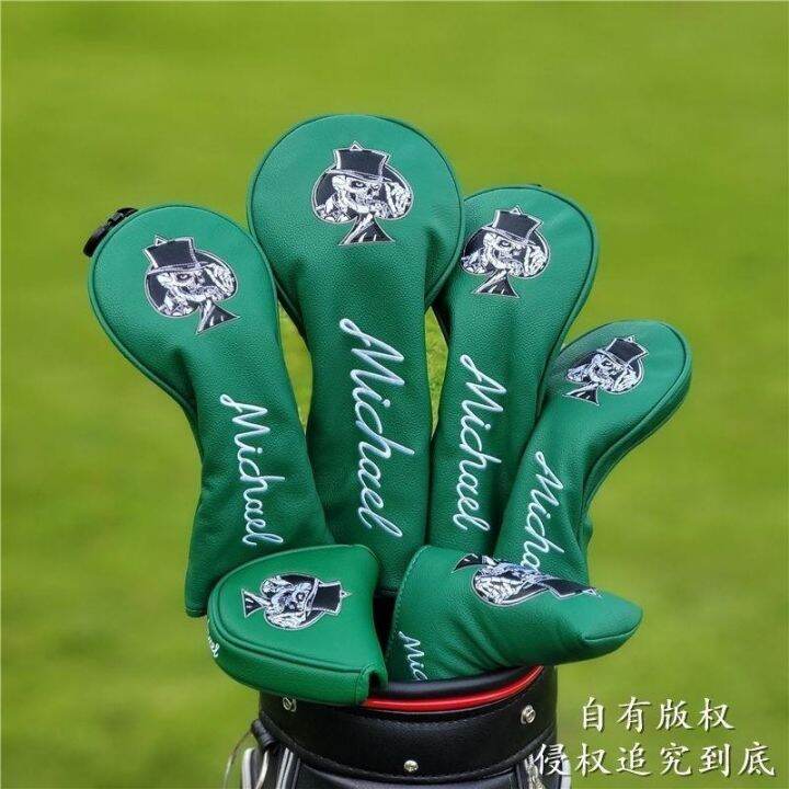 2023-michael-michael-skulls-golf-clubs-set-of-push-rod-head-wood-set-ball-head-protective-cap-set