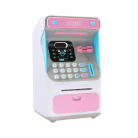 Electronic Simulated Face Recognition ATM Machine Piggy Bank Cash Box Coin Money Saving Bank Auto Scroll Paper Banknote Kid Gift