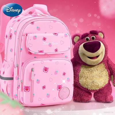 Grades 3-6 Lotso strawberry bear Backpack for kids Student School Large Capacity Printing Fashion Multipurpose Bags
