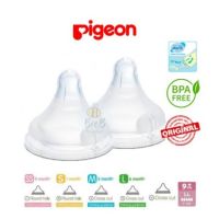 pigeon จุกนมซิลิโคนคอกว้าง / Teat / Puting 2 ชิ้น