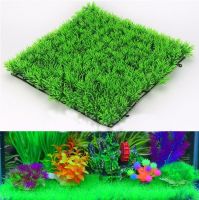 hot【cw】 25x25x3.5cm Eco-Friendly Aquarium Ornaments Artificial Plastic Lawn Aquatic