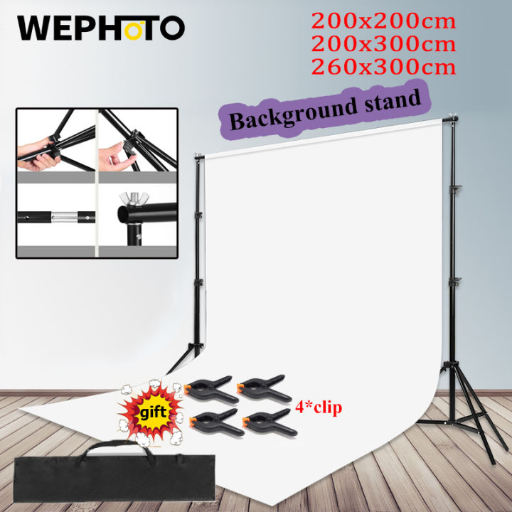 WE Photo Backdrop Stand Background Stand Backdrop Support System Stand Kit  Adjustable Muslin photography Holder light stand For Photography Studio  Equipment With Cross Bar Carrying Bag | Lazada